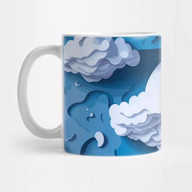 3D Clouds Quilled Paper Design by IDesign23